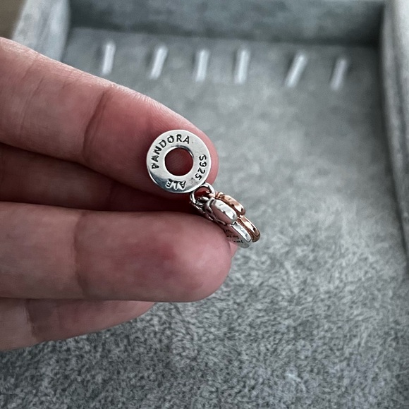 Pandora Disney, Minnie Mouse Silhouette Double Dangle Charm | Rose Gold-Plated - Picture 6 of 10